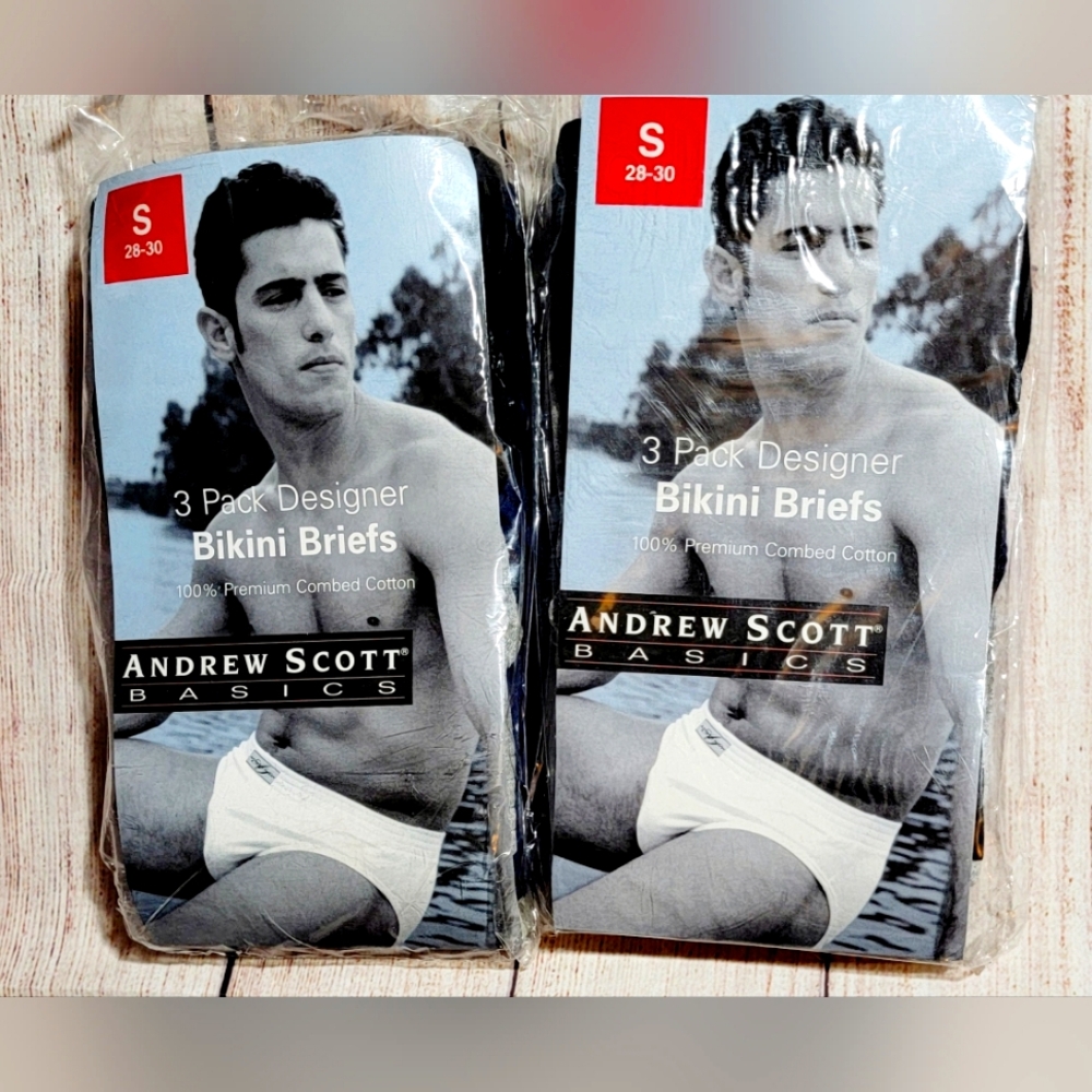 Andrew Scott Set of 2 (3pk) Mens Bikini Briefs